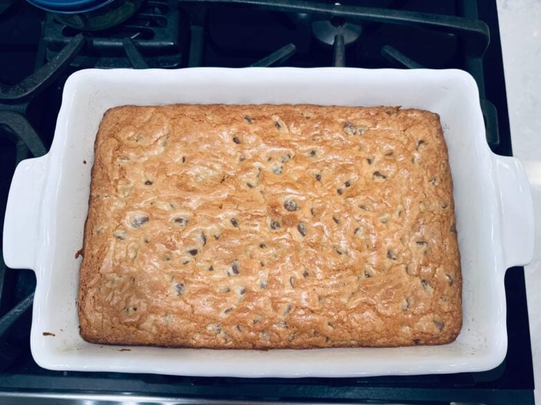 Congo Bars baked in pan.