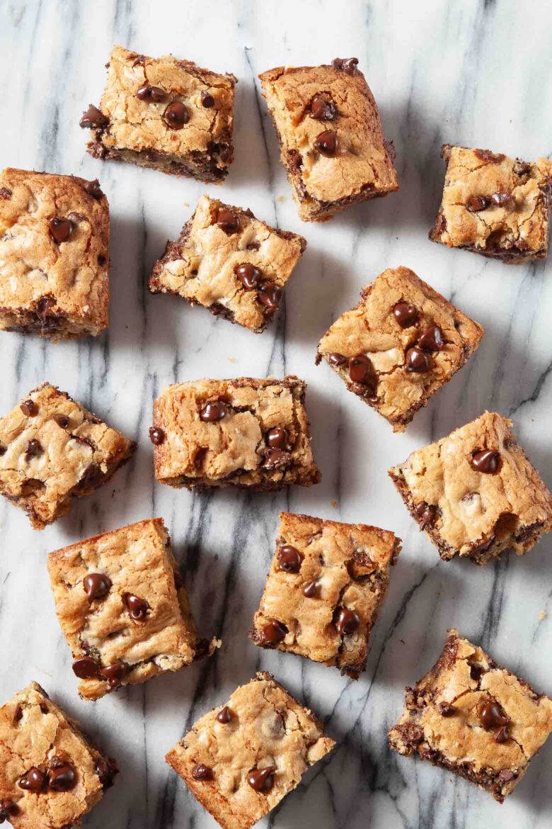 finished Congo bars sliced.