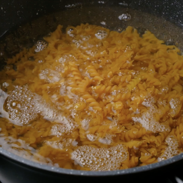 Pasta stuff boiled in a pot.