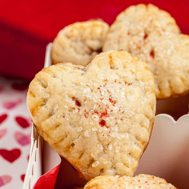 Strawberry pop tarts close up.