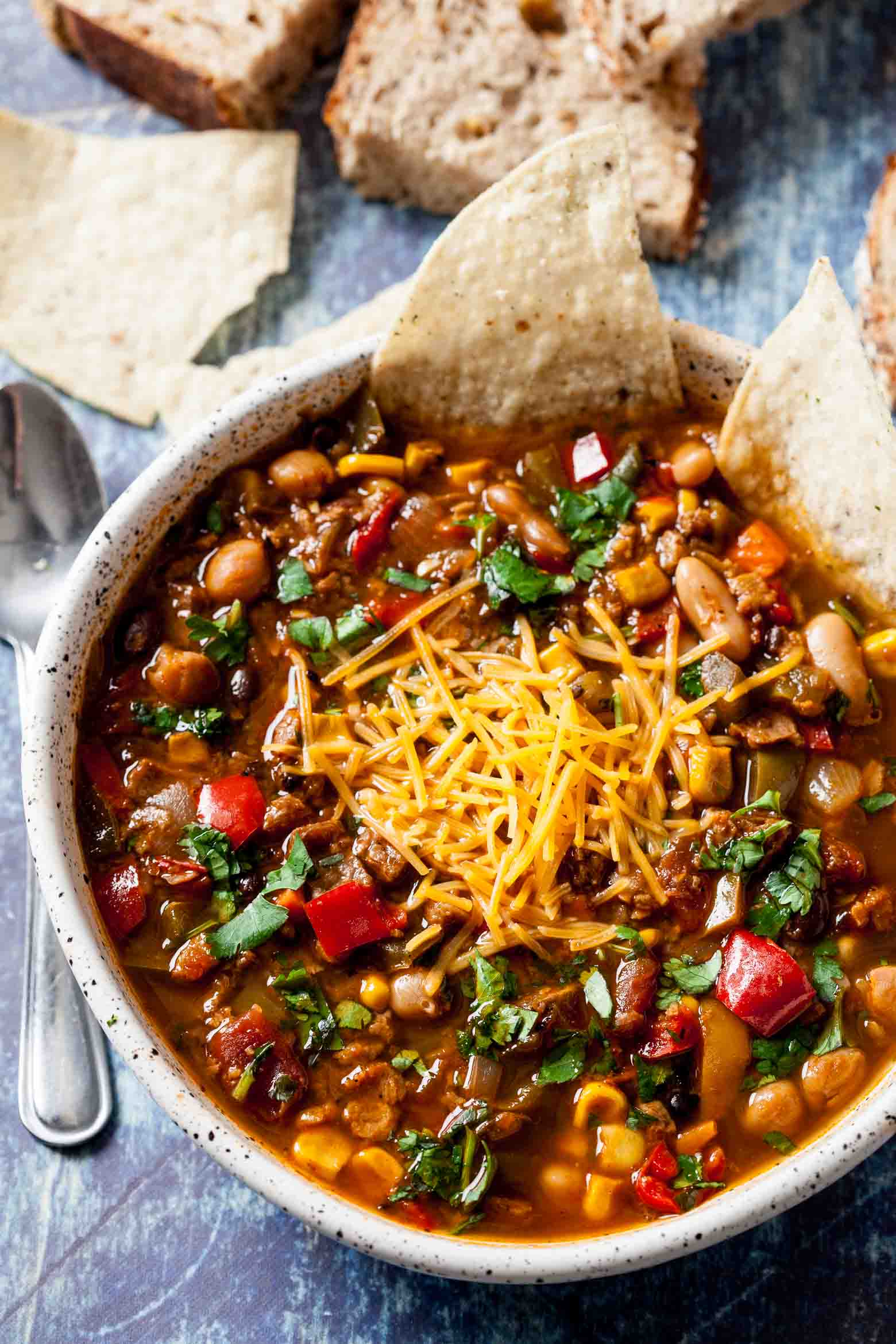 The Best Vegetarian Chili (Slow-Cooker or Stovetop)