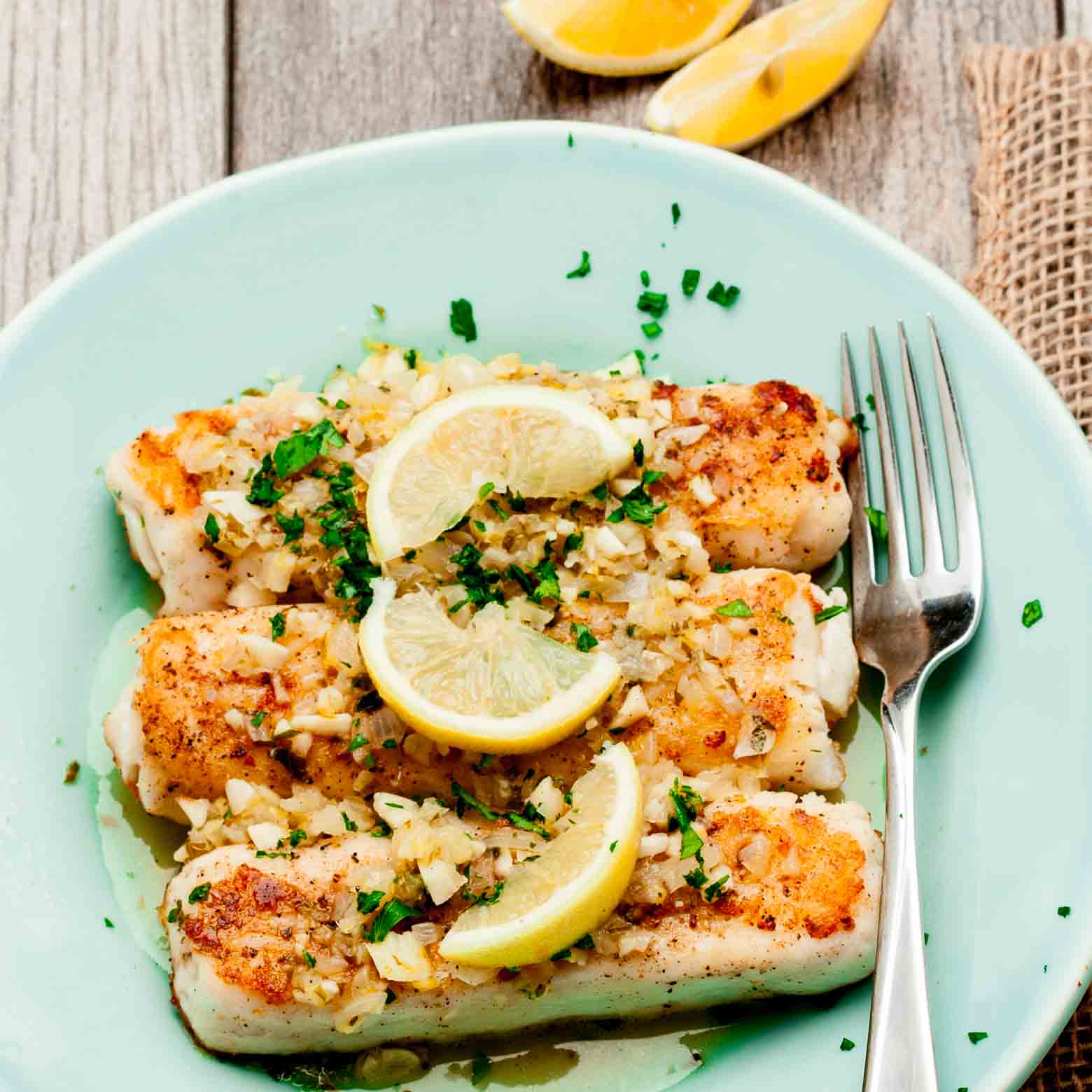 White Fish with Lemon Butter Sauce - Chew Out Loud