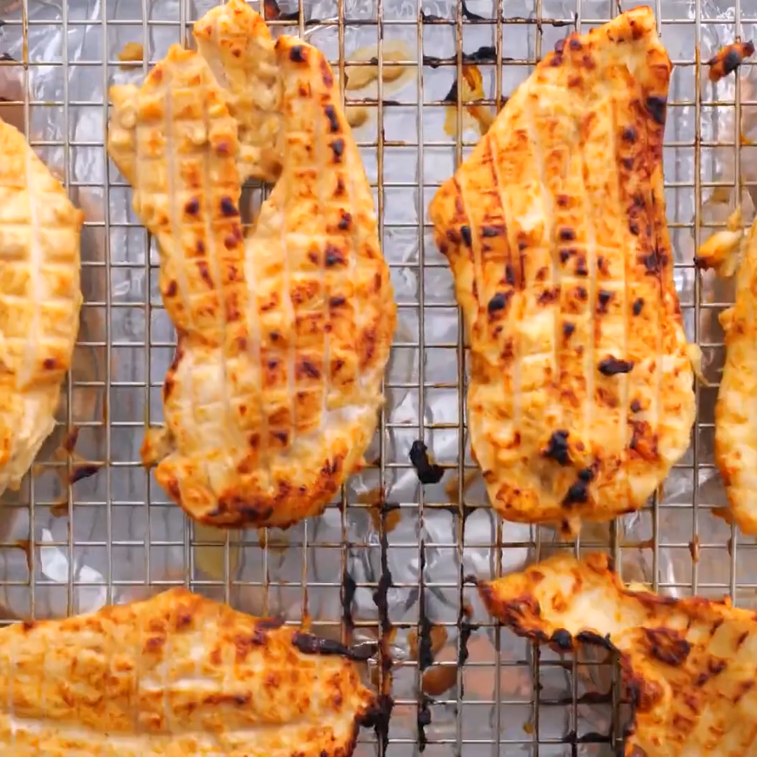 chicken breasts broiled for chicken tikka masala.