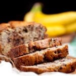 chocolate chip banana bread slices.