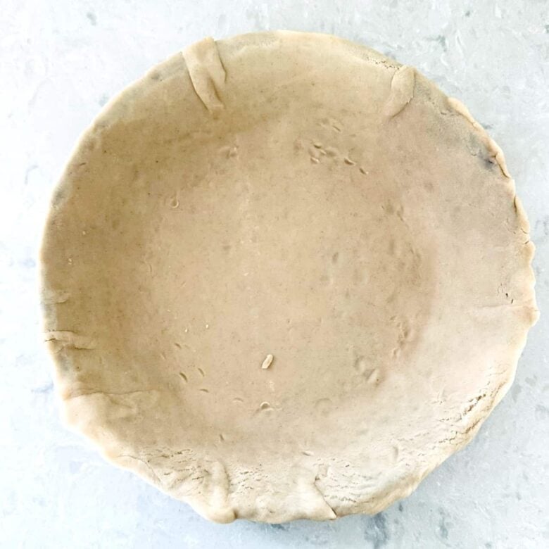 A prepared pie crust to make turkey pot pie.