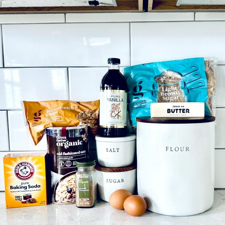 oatmeal butterscotch cookie ingredients.