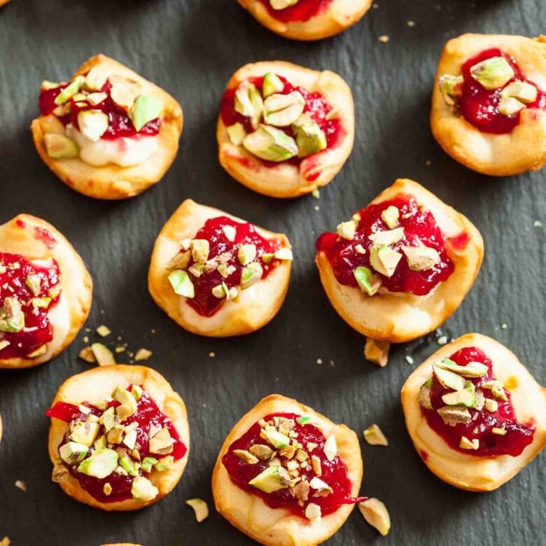 cranberry brie bites finished.