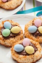 Bird's Nest Cookies on plate square