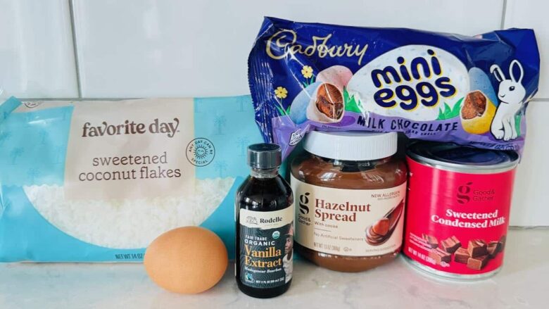 Bird's Nest Cookies Ingredients.