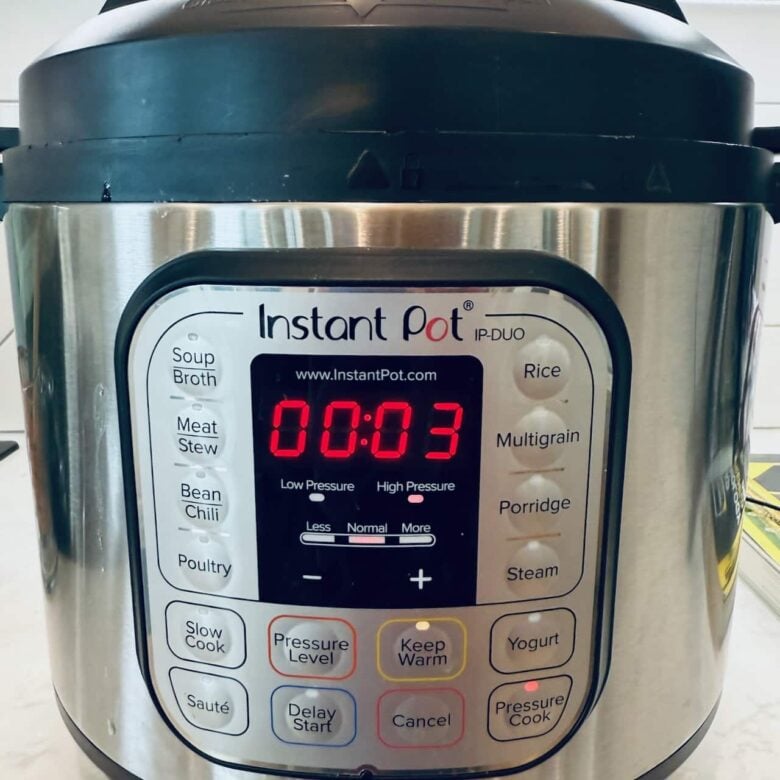 Instant pot on pressure cook for 3 minutes to make instant pot mexican rice.