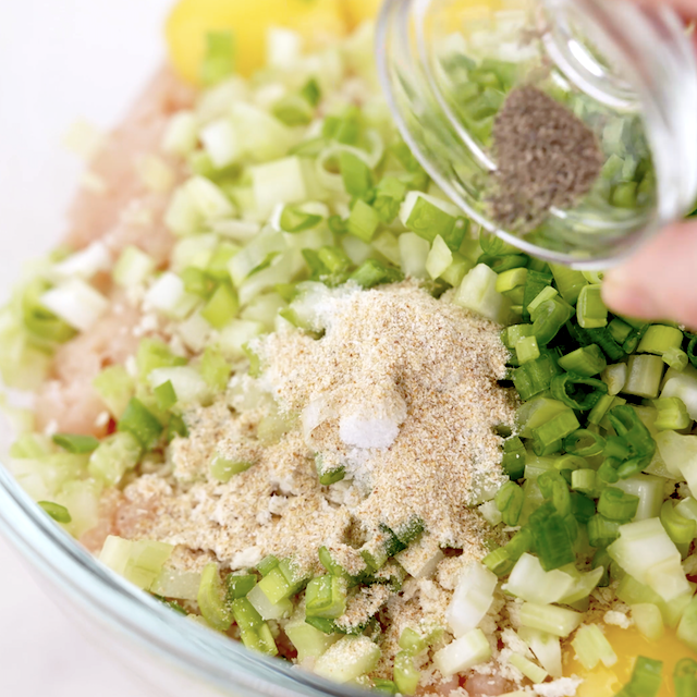 Buffalo chicken meatballs in a bowl.