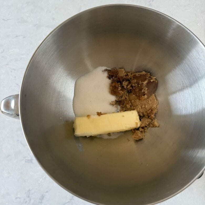 Coconut chocolate chip cookie ingredients in a bowl.