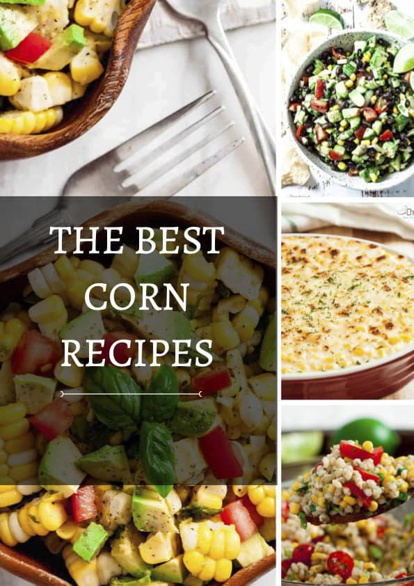 A collage of corn recipes images with the title called best corn recipes. 