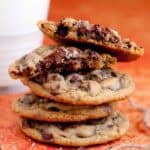Stack of No Chill Chocolate Chip Cookies.