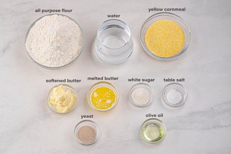 Ingredients needed to make chicago deep dish pizza recipe.